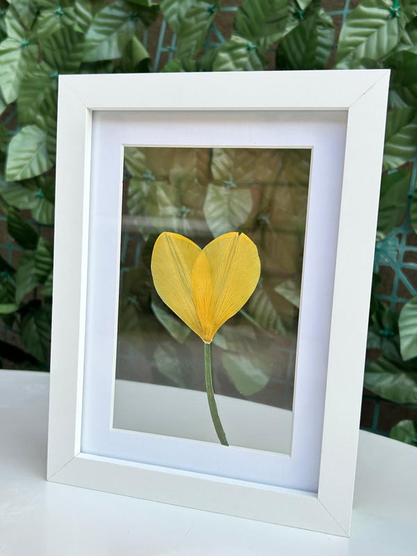 Inimioară lalea galbenă 13x18cm